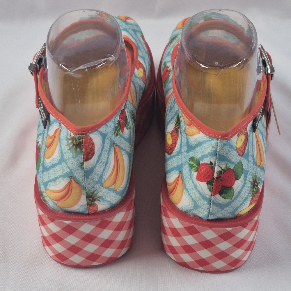 Hot Chocolate Design Shoes Kitsch Picnic Platforms HCD Size 8 EU 38 - Picture 6 of 12